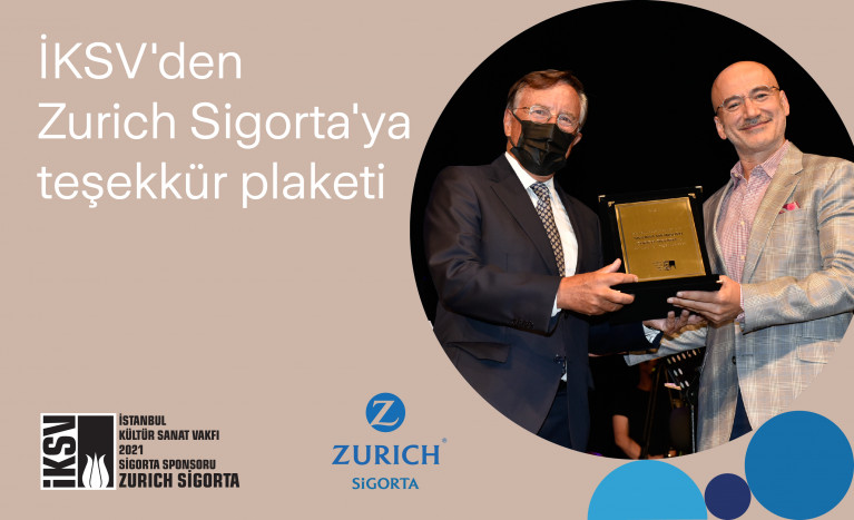 İKSV’den Zurich Sigorta’ya Teşekkür Plaketi