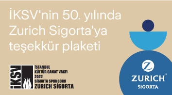 İKSV'nin 50. yılında Zurich Sigorta'ya teşekkür plaketi!